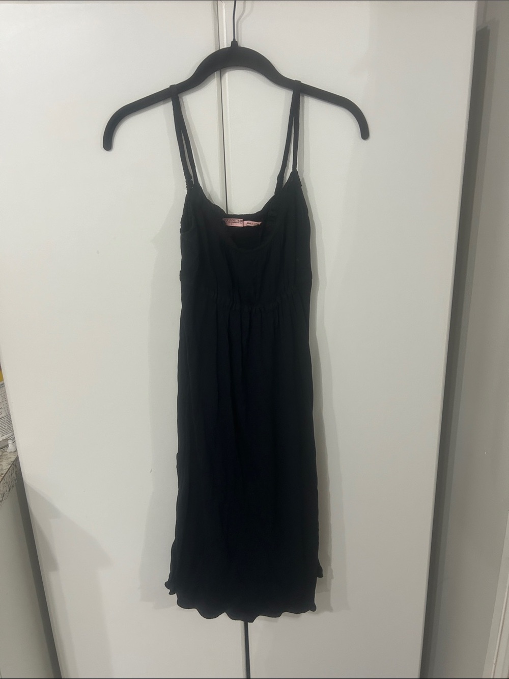 Juicy couture Black Spaghetti-Strap Midi Dress -small